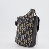 Christian Dior Black Dior Oblique Jacquard Vertical Saddle Pouch Bag