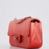 Chanel Pink Ombre Mini Rectangular Bag in Python with Silver Pink Hardware