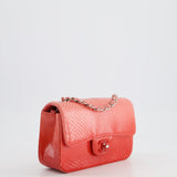 Chanel Pink Ombre Mini Rectangular Bag in Python with Silver Pink Hardware