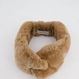 Yves Salomon Brown Fur Headband Size O/S RRP £175