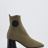 Hermès Jenna 60 Khaki Ankle Boots Size EU 36