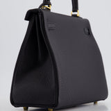 Hermès Kelly 25cm Retourne Bag in Noir Togo Leather and Gold Hardware