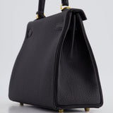 Hermès Kelly 25cm Retourne Bag in Noir Togo Leather and Gold Hardware