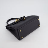 Hermès Kelly 25cm Retourne Bag in Noir Togo Leather and Gold Hardware