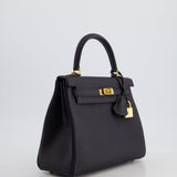 Hermès Kelly 25cm Retourne Bag in Noir Togo Leather and Gold Hardware