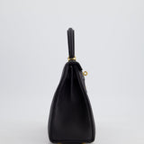 Hermès Kelly 25cm Retourne Bag in Noir Togo Leather and Gold Hardware