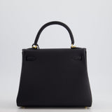 Hermès Kelly 25cm Retourne Bag in Noir Togo Leather and Gold Hardware