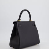 Hermès Kelly 25cm Retourne Bag in Noir Togo Leather and Gold Hardware