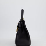 Hermès Kelly 25cm Retourne Bag in Noir Togo Leather and Gold Hardware