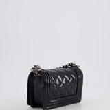 Chanel Black Patent Mini Boy Bag with Ruthenium Hardware