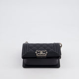 Chanel Black Patent Mini Boy Bag with Ruthenium Hardware