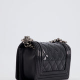 Chanel Black Patent Mini Boy Bag with Ruthenium Hardware