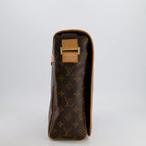 Louis Vuitton Brown Monogram Messenger Bag with Canvas Strap and Gold Hardware RRP £1,720