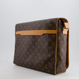 Louis Vuitton Brown Monogram Messenger Bag with Canvas Strap and Gold Hardware RRP £1,720