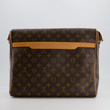 Louis Vuitton Brown Monogram Messenger Bag with Canvas Strap and Gold Hardware RRP £1,720