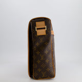 Louis Vuitton Brown Monogram Messenger Bag with Canvas Strap and Gold Hardware RRP £1,720