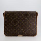 Louis Vuitton Brown Monogram Messenger Bag with Canvas Strap and Gold Hardware RRP £1,720