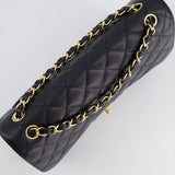 Chanel Black Jumbo Classic Double Flap Bag in Caviar Leather with Gold Hardware