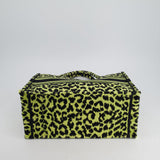 Christian Dior Medium Lime & Black Leopard Print Canvas Book Tote Bag RRP £2500