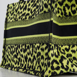 Christian Dior Medium Lime & Black Leopard Print Canvas Book Tote Bag RRP £2500