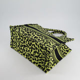 Christian Dior Medium Lime & Black Leopard Print Canvas Book Tote Bag RRP £2500