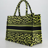 Christian Dior Medium Lime & Black Leopard Print Canvas Book Tote Bag RRP £2500