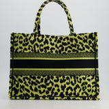 Christian Dior Medium Lime & Black Leopard Print Canvas Book Tote Bag RRP £2500