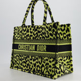 Christian Dior Medium Lime & Black Leopard Print Canvas Book Tote Bag RRP £2500