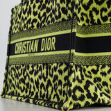 Christian Dior Medium Lime & Black Leopard Print Canvas Book Tote Bag RRP £2500