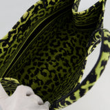 Christian Dior Medium Lime & Black Leopard Print Canvas Book Tote Bag RRP £2500