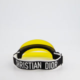 Christian Dior Club Yellow & Black Translucent Visor With Elasticated J'Adior Logo Strap