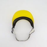 Christian Dior Club Yellow & Black Translucent Visor With Elasticated J'Adior Logo Strap