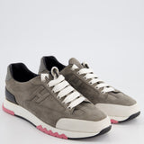 Hermès Grey Suede Trial Sneaker with Pink Sole Detail Size EU 37.5