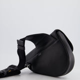 Dior Menswear Black Saddle Bag with Silver Hardware