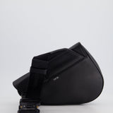 Dior Menswear Black Saddle Bag with Silver Hardware