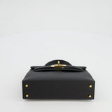 Hermès Mini Kelly II 20cm in Black Epsom Leather with Gold Hardware