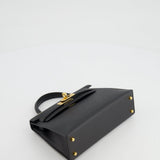 Hermès Mini Kelly II 20cm in Black Epsom Leather with Gold Hardware