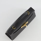 Hermès Mini Kelly II 20cm in Black Epsom Leather with Gold Hardware