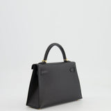 Hermès Mini Kelly II 20cm in Black Epsom Leather with Gold Hardware