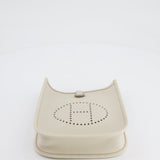 Hermès Mini Evelyne Bag in Beton Clemence Leather with Palladium Hardware