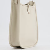 Hermès Mini Evelyne Bag in Beton Clemence Leather with Palladium Hardware