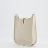 Hermès Mini Evelyne Bag in Beton Clemence Leather with Palladium Hardware