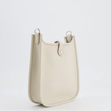 Hermès Mini Evelyne Bag in Beton Clemence Leather with Palladium Hardware