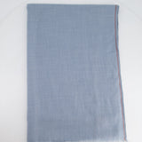 Loro Piana Wool Baby Blue Shawl Scarf with Red Stitch Detail