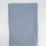 Loro Piana Wool Baby Blue Shawl Scarf with Red Stitch Detail