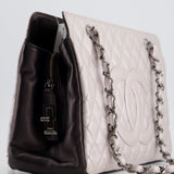 Chanel Silver and Black Reissue GST Tote Bag with Silver Hardware