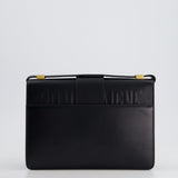 Christian Dior Black 30 Montaigne Medium Flap Bag in Calfskin Leather with Gold Hardware RRP £3000