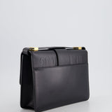 Christian Dior Black 30 Montaigne Medium Flap Bag in Calfskin Leather with Gold Hardware RRP £3000