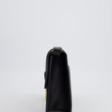 Christian Dior Black 30 Montaigne Medium Flap Bag in Calfskin Leather with Gold Hardware RRP £3000