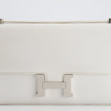 Hermès Constance Elan in White Epsom Leather with Palladium Hardware